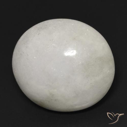 Jadéite Gris léger naturelle ovale, 21.10 ct, Translucide