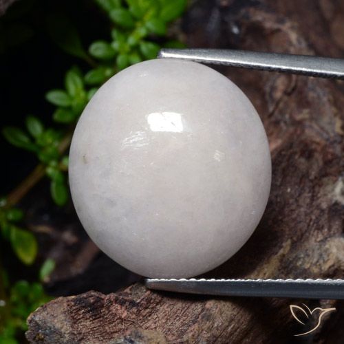 Jadéite Gris naturelle ovale, 23.31 ct, Translucide