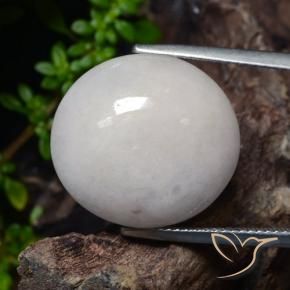 Jadéite Gris naturelle ovale, 23.31 ct, Translucide