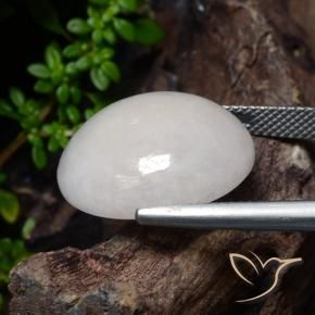 Jadéite Gris naturelle ovale, 23.31 ct, Translucide