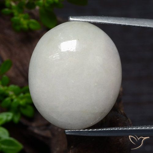 22.60ct Naturel Gris très clair Jadéite, ovale, Translucide