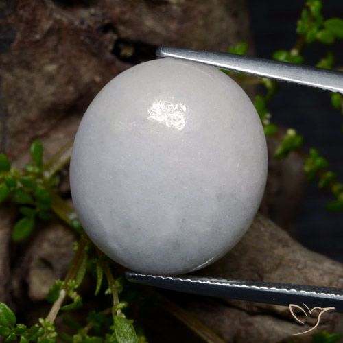 22.55ct Naturel Blanc grisâtre Jadéite, ovale, Translucide