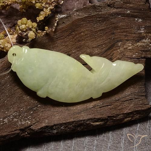 27.20ct Naturel Jaune verdâtre Jadéite, Fantaisie, Translucide