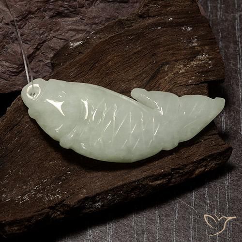 37.57ct Naturel Vert moyen Jadéite, Fantaisie, Translucide