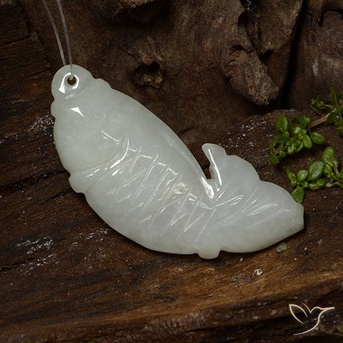 34.27ct Naturel Blanc grisâtre Jadéite, Fantaisie, Translucide