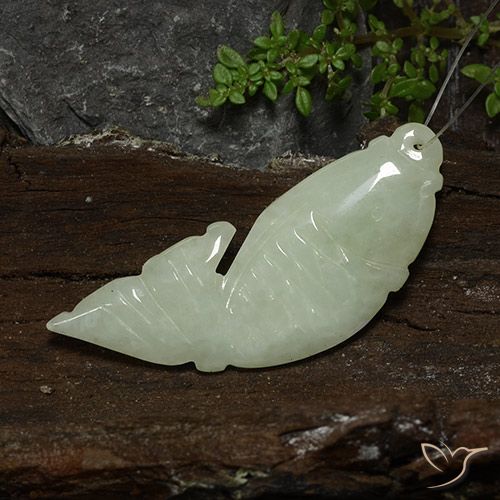 30.94ct Naturel Vert moyen Jadéite, Fantaisie, Translucide