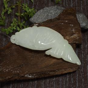 Jadéite vert naturelle forme fantaisie, 26,32 ct, translucide