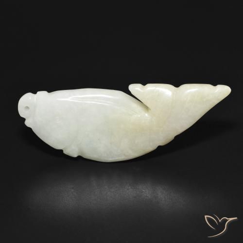 39.53ct Naturel Vert moyen Jadéite, Fantaisie, Translucide