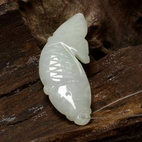 Jadéite vert naturelle forme fantaisie, 27,74 ct, translucide