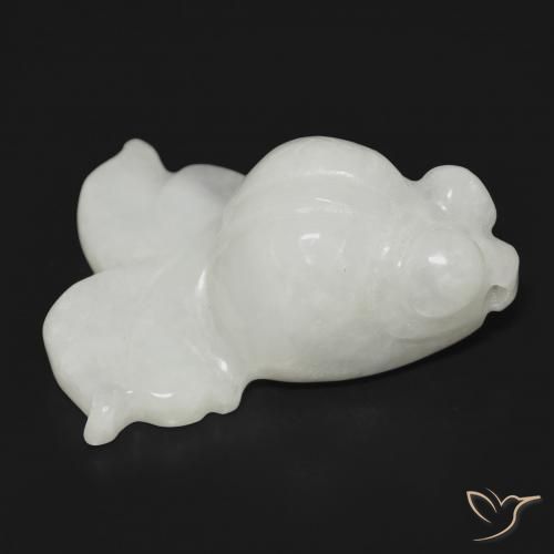 30.20ct Naturel Vert grisâtre Jadéite, Fantaisie, Translucide