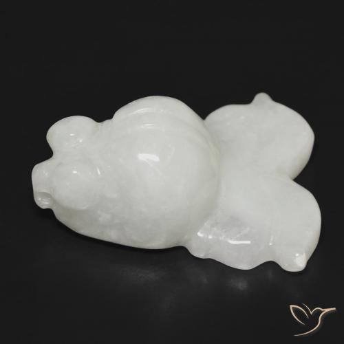 Jadéite Vert grisâtre naturelle Fantaisie, 30.20 ct, Translucide