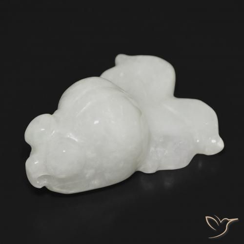 Jadéite Vert grisâtre naturelle Fantaisie, 30.20 ct, Translucide