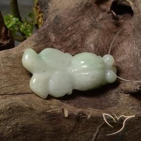 Jadéite Vert moyen naturelle Fantaisie, 43.00 ct, Translucide