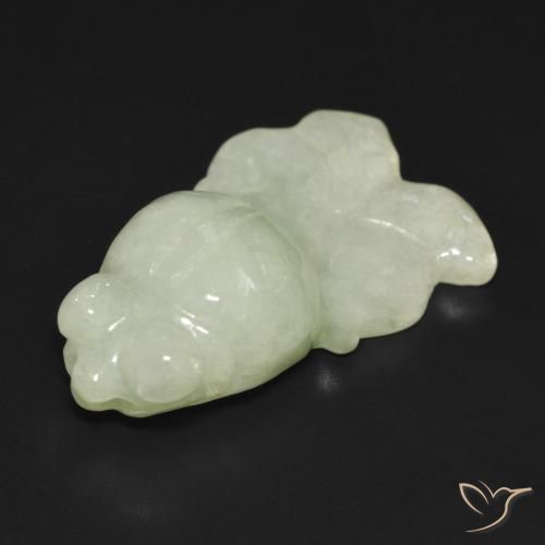 Jadéite vert naturelle forme fantaisie, 29,37 ct, translucide