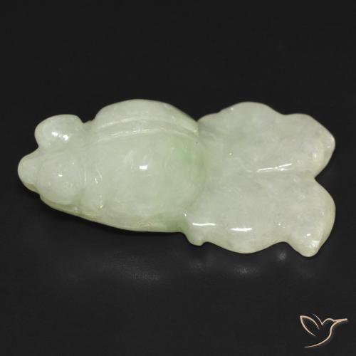 Jadéite vert naturelle forme fantaisie, 29,37 ct, translucide