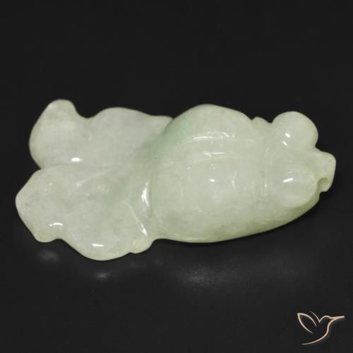 Jadéite vert naturelle forme fantaisie, 29,37 ct, translucide