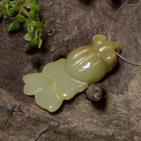 Jadéite vert naturelle forme fantaisie, 18,42 ct, translucide