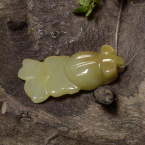 Jadéite vert naturelle forme fantaisie, 18,42 ct, translucide