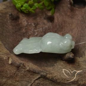 Jadéite Vert moyen naturelle Fantaisie, 21.69 ct, Translucide