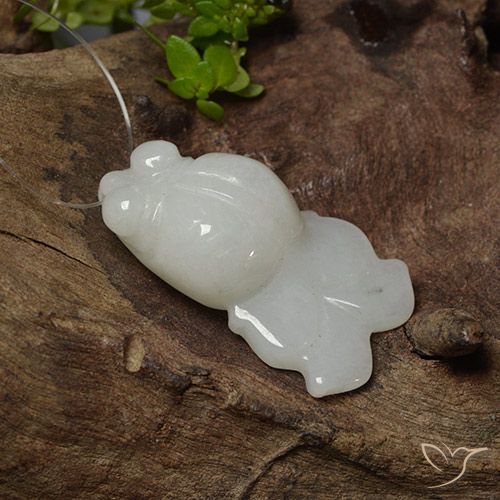 29.07ct Naturel Blanc grisâtre Jadéite, Fantaisie, Translucide