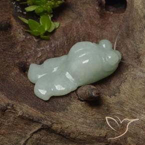 Jadéite Gris vert naturelle Fantaisie, 22.80 ct, Translucide