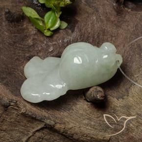 Jadéite Gris vert naturelle Fantaisie, 29.81 ct, Translucide