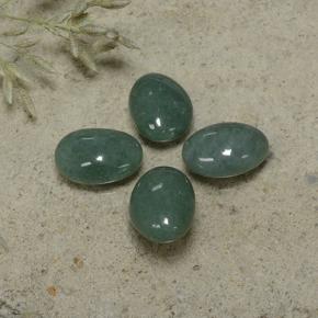 Achetez naturel 9.14ct Vert grisâtre Jadéite gems, Coupe ovale, En provenance Myanmar chez GemSelect. En stock, livraison internationale!