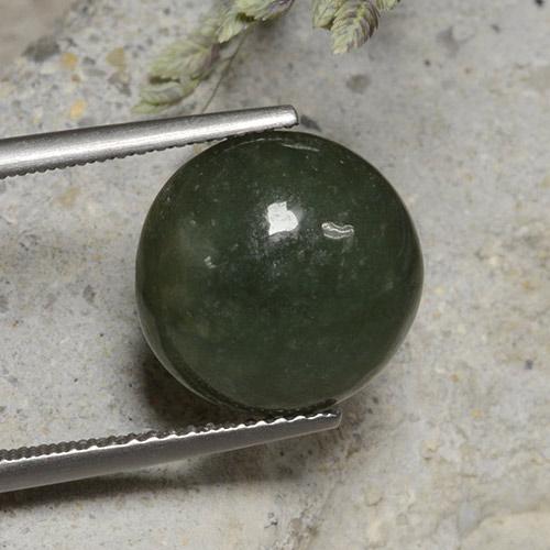 Jadéite vert naturelle coupe roude, 7,82 ct, opaque