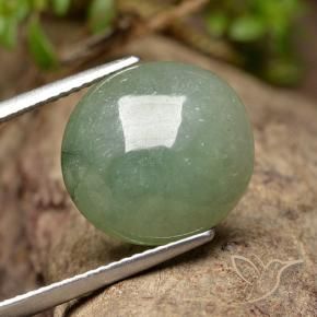 Jadéite Medium Light Green naturelle ovale, 7.87 ct, Translucide
