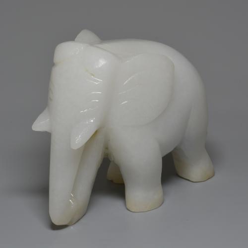 Jadéite Blanc grisâtre naturelle Forme fantaisie, 1311.99 ct, Opaque