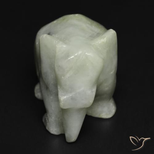 Jadéite vert naturelle forme fantaisie, 59,96 ct, opaque