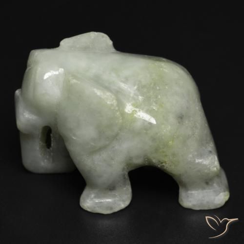 Jadéite vert naturelle forme fantaisie, 59,96 ct, opaque