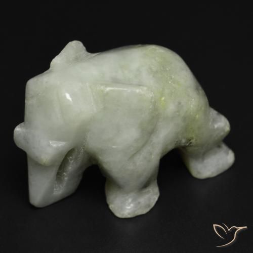 Jadéite vert naturelle forme fantaisie, 59,96 ct, opaque