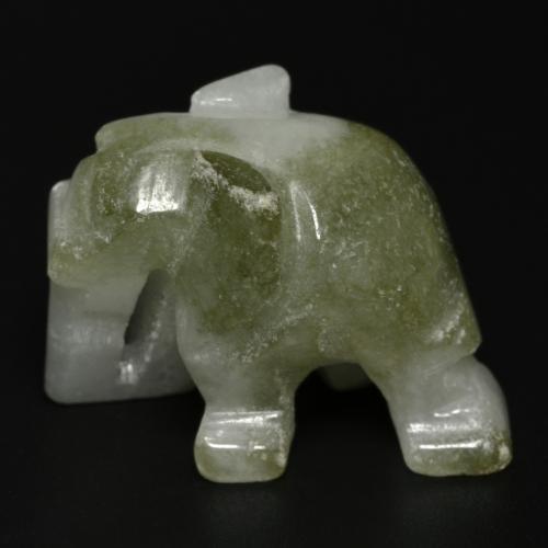 Jadéite vert naturelle forme fantaisie, 55,46 ct, opaque