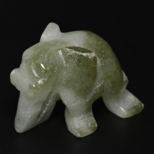 Jadéite vert naturelle forme fantaisie, 55,46 ct, opaque