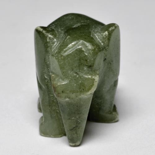 Jadéite vert naturelle forme fantaisie, 52,61 ct, opaque