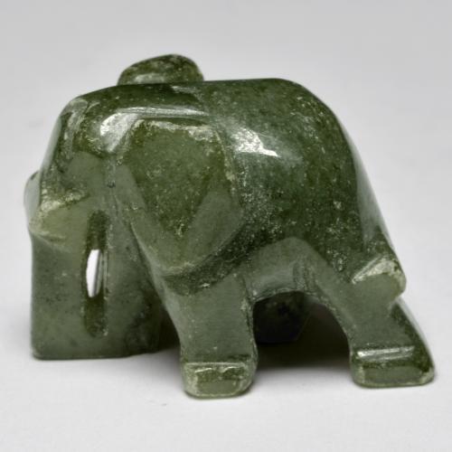 Jadéite vert naturelle forme fantaisie, 52,61 ct, opaque