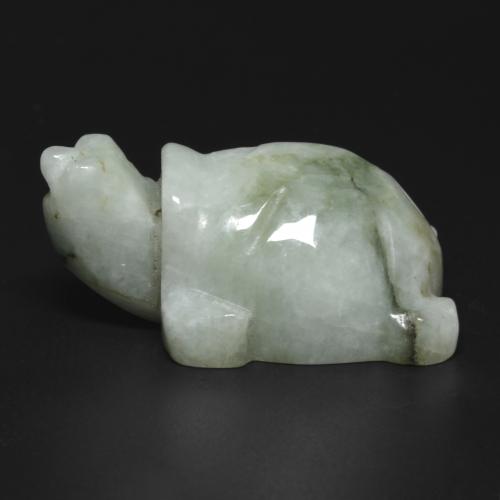 Jadéite vert naturelle forme fantaisie, 117,19 ct, opaque