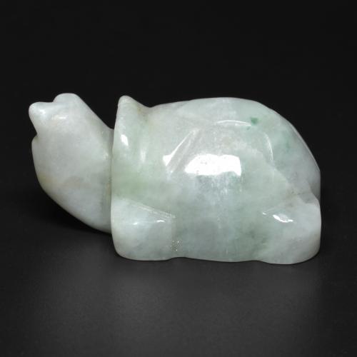 Jadéite vert naturelle forme fantaisie, 117,18 ct, opaque