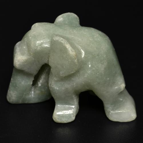 Jadéite Gris vert naturelle Forme fantaisie, 55.46 ct, Opaque