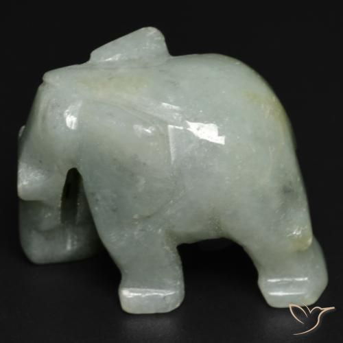 Jadéite vert naturelle forme fantaisie, 59,48 ct, opaque