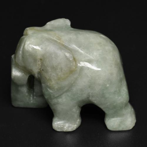 Jadéite vert naturelle forme fantaisie, 64,53 ct, opaque