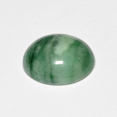 Jadéite vert naturelle coupe ovale, 3,97 ct, opaque