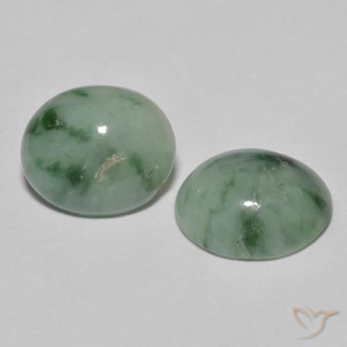 Shop natural 8.87ct Vert forêt pâle Jadéite gems, ovale, from Myanmar at GemSelect. In stock, global shipping!