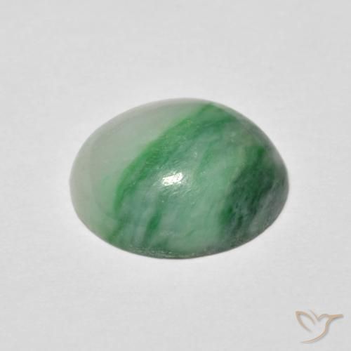Jadéite Menthe verte naturelle ovale, 4.12 ct, Opaque