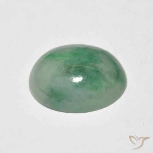 Jadéite Vert clair naturelle ovale, 5.23 ct, Opaque