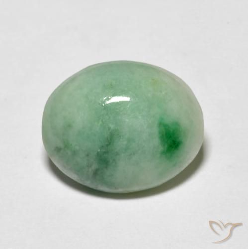 4.95ct Naturel Vert clair Jadéite, ovale, Opaque