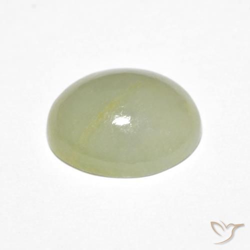 Jadéite Vert moyen naturelle ovale, 4.62 ct, Translucide