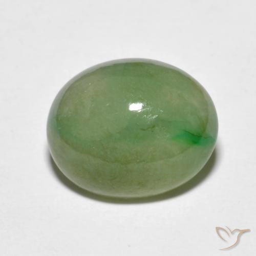 4.69ct Naturel Vert lime pâle Jadéite, ovale, Translucide