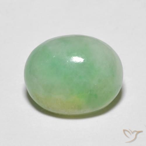 5.09ct Naturel Vert clair Jadéite, ovale, Opaque